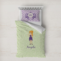 Custom Character (Woman) Duvet Cover Set - Twin XL (Personalized)