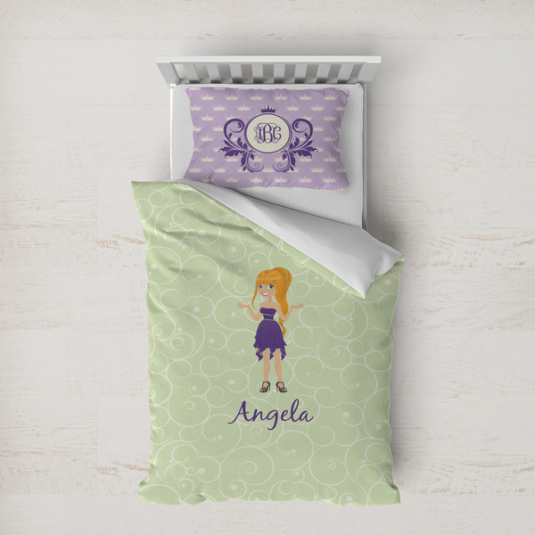 Custom Custom Character (Woman) Duvet Cover Set - Twin XL (Personalized)