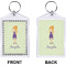 Custom Character (Woman) Bling Keychain (Front + Back)