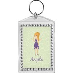 Custom Character (Woman) Bling Keychain (Personalized)
