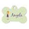 Custom Character (Woman) Bone Shaped Dog ID Tag (Personalized)