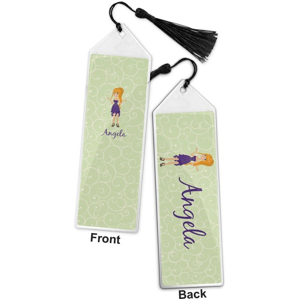 Custom Character (Woman) Bookmark with tassel - Front and Back