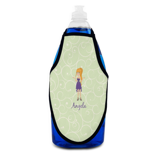 Custom Character (Woman) Bottle Apron - Soap - FRONT