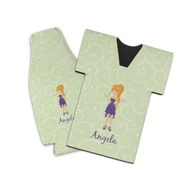 Custom Character (Woman) Bottle Cooler (Personalized)