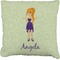 Custom Character (Woman) Burlap Pillow 16"