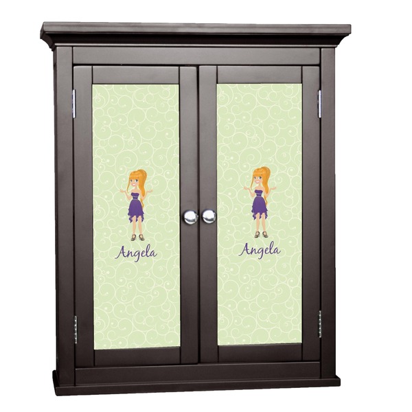 Custom Custom Character (Woman) Cabinet Decal - XLarge (Personalized)