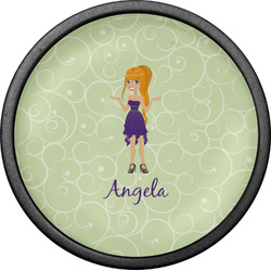 Custom Character (Woman) Cabinet Knob (Black) (Personalized)