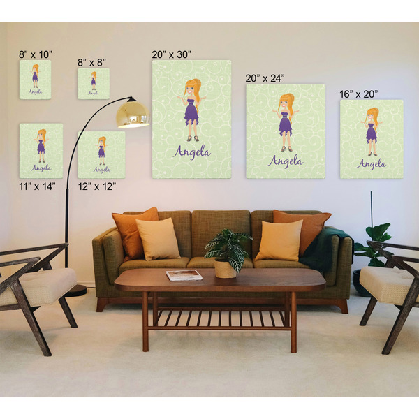 Custom Character (Woman) Canvas Prints - Multiple Sizes