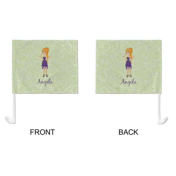 Custom Character (Woman) Car Flag - Large - APPROVAL