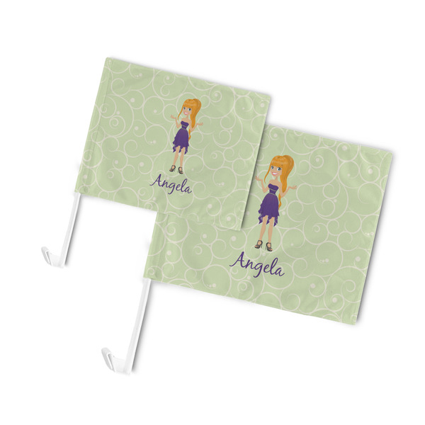 Custom Character (Woman) Car Flags - PARENT MAIN (both sizes)