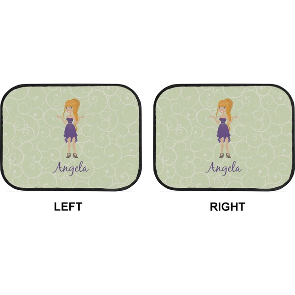 Custom Character (Woman) Car Floor Mats (Back Seat) (Approval)