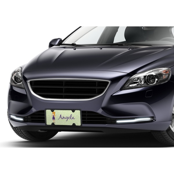 Custom Character (Woman) Car License Plate Lifestyle