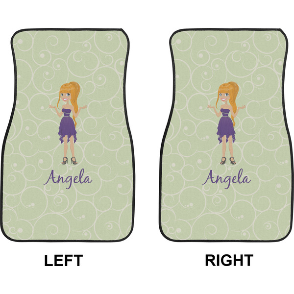 Custom Character (Woman) Car Mat Front - Approval