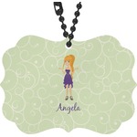 Custom Character (Woman) Rear View Mirror Charm (Personalized)