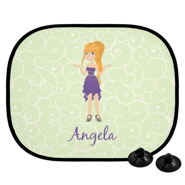 Custom Custom Character (Woman) Car Side Window Sun Shade (Personalized)