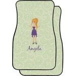 Custom Character (Woman) Car Floor Mats (Front Seat) (Personalized)