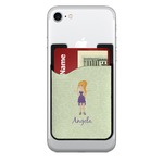 Custom Character (Woman) 2-in-1 Cell Phone Credit Card Holder & Screen Cleaner (Personalized)