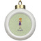 Custom Character (Woman) Ceramic Ball Ornament (Personalized)