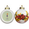 Custom Character (Woman) Ceramic Christmas Ornament - Poinsettias (APPROVAL)