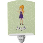 Custom Character (Woman) Ceramic Night Light (Personalized)