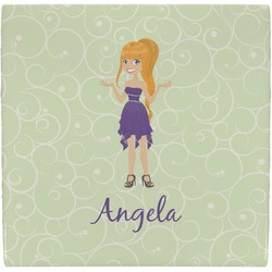 Custom Character (Woman) Ceramic Tile Hot Pad (Personalized)