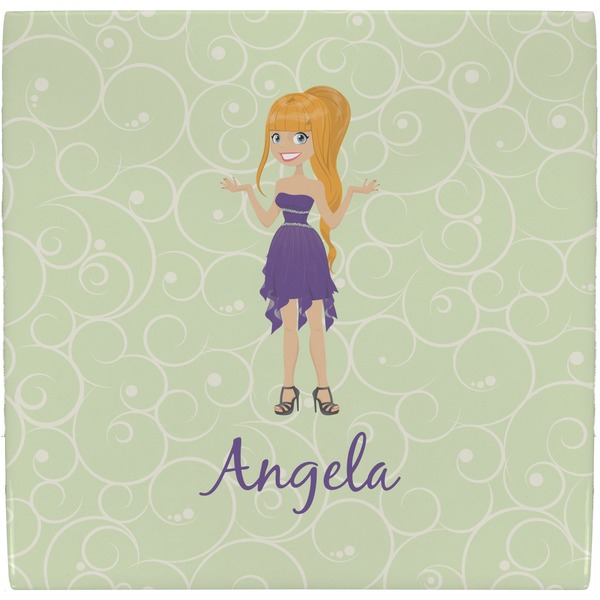 Custom Custom Character (Woman) Ceramic Tile Hot Pad (Personalized)