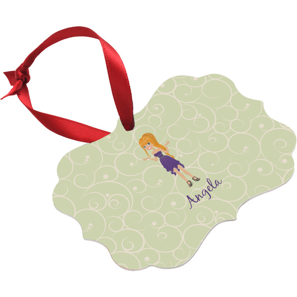 Custom Character (Woman) Christmas Ornament