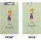 Custom Character (Woman) Clipboard (Legal) (Front + Back)