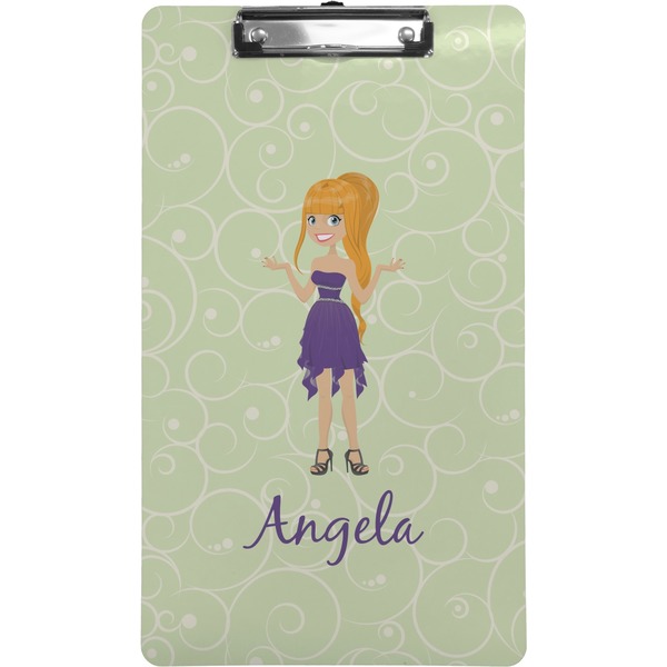 Custom Custom Character (Woman) Clipboard (Legal Size) (Personalized)