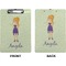 Custom Character (Woman) Clipboard (Letter) (Front + Back)