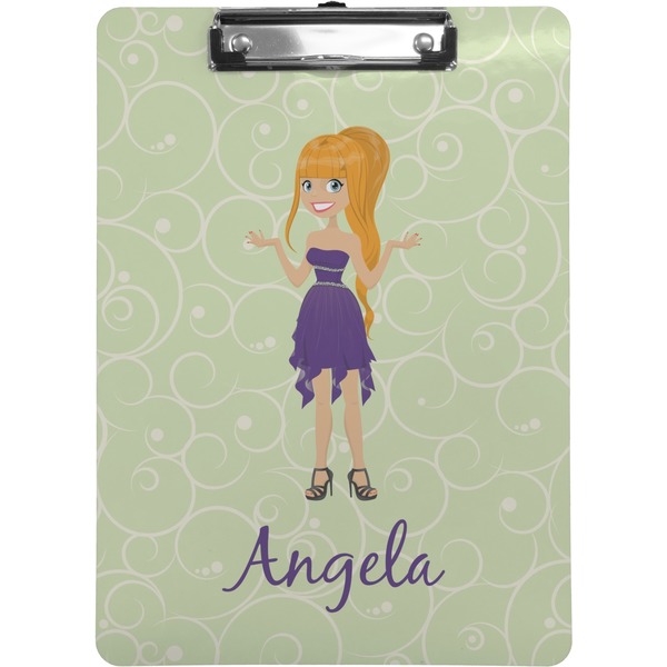 Custom Custom Character (Woman) Clipboard (Letter Size) (Personalized)