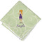 Custom Character (Woman) Cloth Napkins - Personalized Lunch (Folded Four Corners)