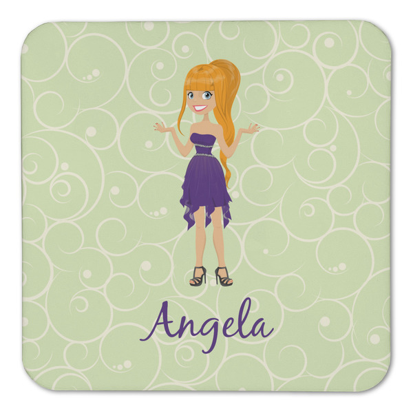 Custom Character (Woman) Coaster Set - FRONT (one)