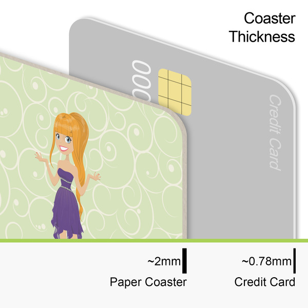 Custom Character (Woman) Coaster Thickness
