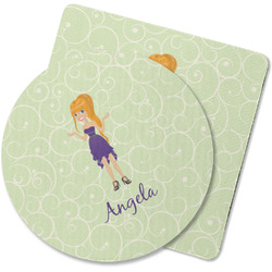 Custom Character (Woman) Rubber Backed Coaster (Personalized)
