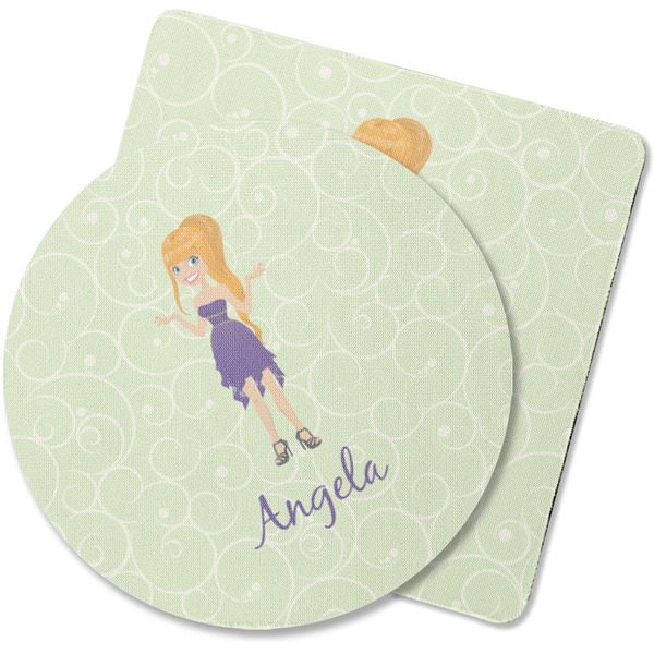 Custom Custom Character (Woman) Rubber Backed Coaster (Personalized)