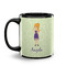 Custom Character (Woman) Coffee Mug - 11 oz - Black