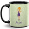 Custom Character (Woman) Coffee Mug - 11 oz - Full- Black