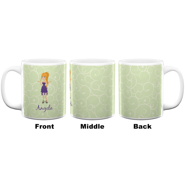 Custom Character (Woman) Coffee Mug - 11 oz - White APPROVAL