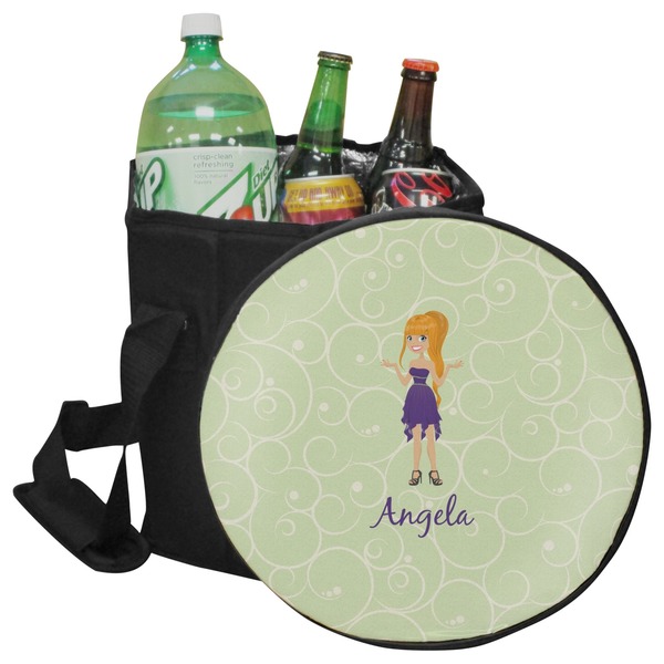 Custom Custom Character (Woman) Collapsible Cooler & Seat (Personalized)