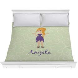 Custom Character (Woman) Comforter - King (Personalized)