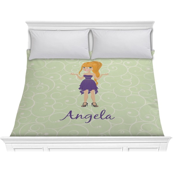 Custom Custom Character (Woman) Comforter - King (Personalized)