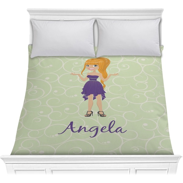Custom Custom Character (Woman) Comforter - Full / Queen (Personalized)