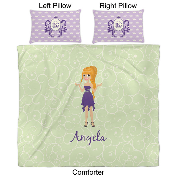 Custom Character (Woman) Comforter Set - King - Approval