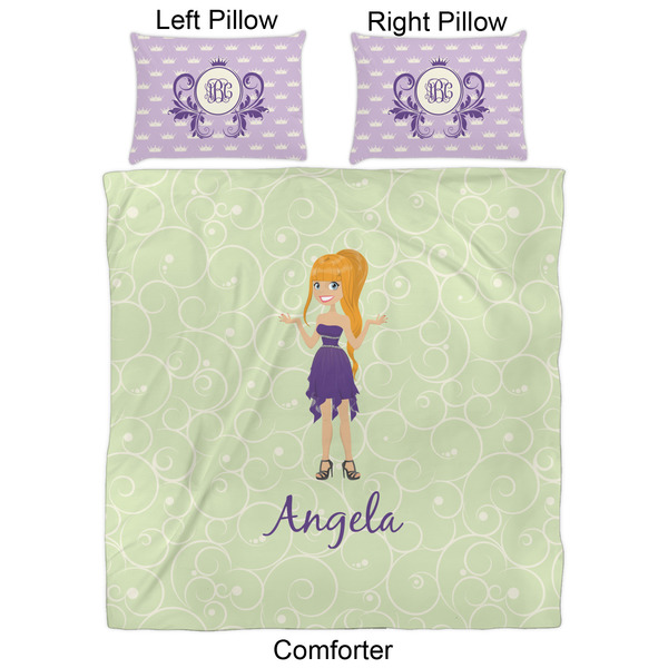 Custom Character (Woman) Comforter Set - Queen - Approval