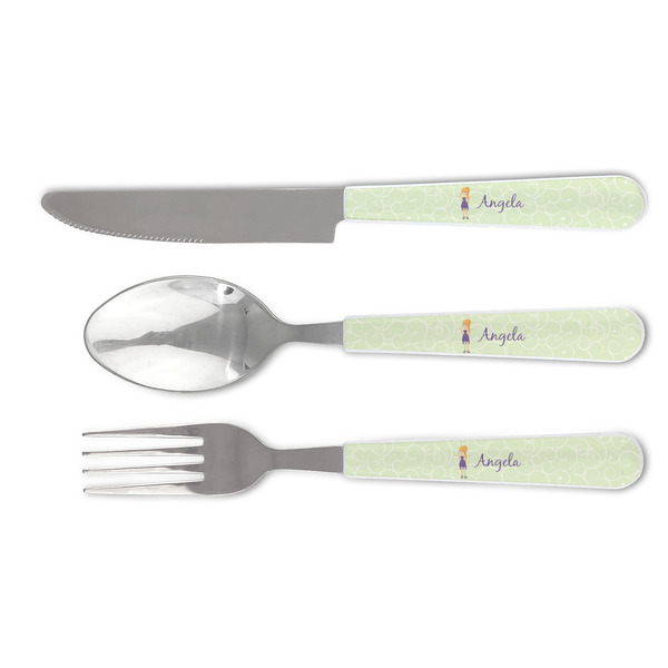 Custom Custom Character (Woman) Cutlery Set (Personalized)