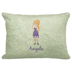 Custom Character (Woman) Decorative Baby Pillowcase - 16"x12" (Personalized)