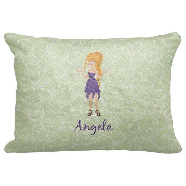 Custom Custom Character (Woman) Decorative Baby Pillowcase - 16"x12" (Personalized)