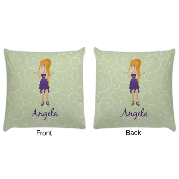 Custom Character (Woman) Decorative Pillow Case - Approval