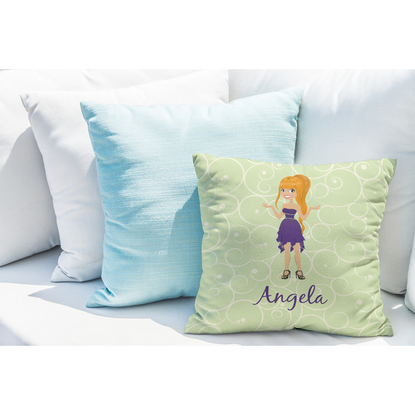 Custom Character (Woman) Decorative Pillow Case - LIFESTYLE 2